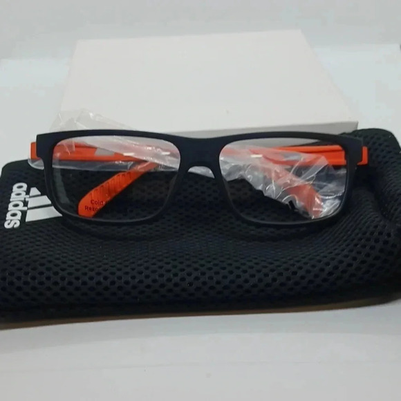 NWT ADIDAS SPORT 5043 Eyeglass frames-black & orange - Picture 1 of 3